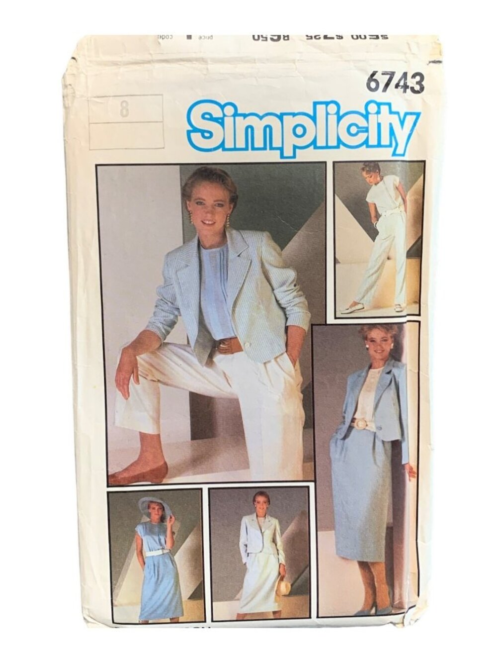 Simplicity 6743 Womens Shirt Jacket Skirt Pant Sewing Pattern Size 8